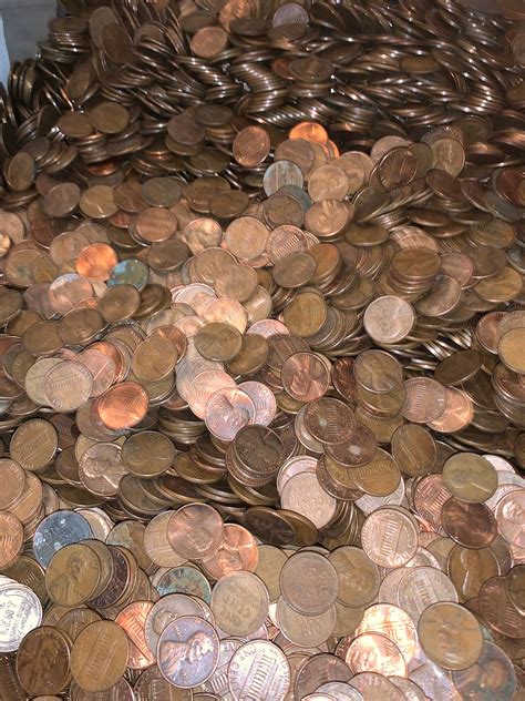 copper pennies pre  totals  lbs fv etsy