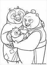 Coloring Panda Kung Fu Pages Kids Printable sketch template