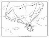 Coloring Pages Parachute Skydiving Getcolorings Printable sketch template