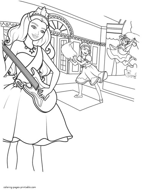 printable coloring pages  girls barbie popstar  princess