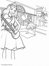 Coloring Barbie Popstar Princess Pages Printable Girls Colouring sketch template