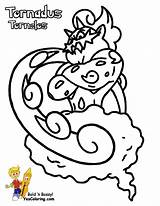 Pokemon Coloring Pages Tornadus Sheets Dynamic Druddigon Thundurus Book Kids Clipart Yescoloring Printouts Library sketch template