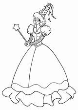 Coloring Principessa Wand Bacchetta Princesa Fairy Prinzessin Varita Colorare Malvorlage Ausmalbild Zauberstab Prinses Toverstok Verzaubert Rapunzel Fee Ausdrucken Kleurplaat Kleider sketch template