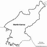 Map Korea North Outline Enchantedlearning Blank Asia Reproduced sketch template
