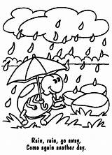 Rain Coloring Away Go Pages Nursery Rhymes Kids Color Besuchen sketch template