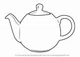 Teapot Draw Tea Drawing Kettle Step Sketch Drawings Everyday Easy Line Objects Kids Learn Paintingvalley Tutorials Drawingtutorials101 Tutorial Floral Choose sketch template