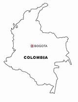 Colombia Croquis Kolumbien Colorea Bandera Landkarten Nazioni Geografie Malvorlage Kategorien sketch template