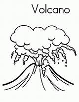 Volcano Eruption Erupting Magma Paintingvalley Eruptions sketch template