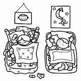 Sleeping Clipart Coloring Kids Template sketch template