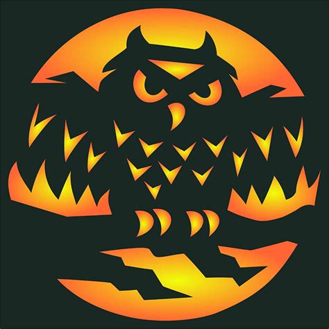 pumpkin carving owl templates