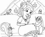 Sofia Coloring First Pages Princess Kids sketch template