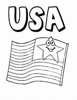 Coloring Flag Independence United States Usa Celebration Event Netart sketch template