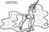 Celestia Princess Coloring Pony Pages Little Luna Mewarnai Printable Colouring Print Sheets Color Exclusive Book Introducing Mlp G4 Rainbow Over sketch template