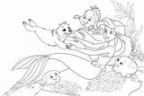 Mermaid Coloring Pages Little Ariel Disney Cartoon Characters Printable Drawing Kids Intricate Baby Mermaids Book Barbie Getdrawings Dora Getcolorings Color sketch template