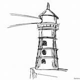 Lighthouse sketch template