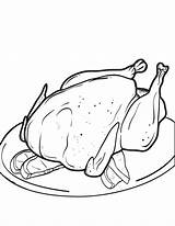Chicken Drawing Roast Getdrawings sketch template
