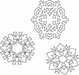 Snowflakes Various Coloring Type sketch template