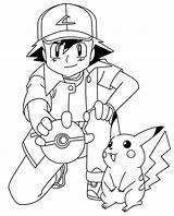 Pokemon Ash Pintar sketch template