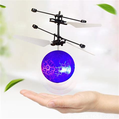 hiinsy rc flying ball drone helicopter ball built  shinning led lighting  kids induction