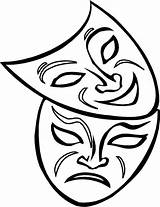 Mardi Gras Coloring Pages Kids Mask Drawings Printable Masks Clip sketch template
