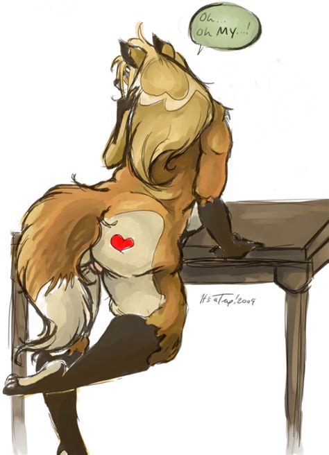 rule 34 2009 anthro ass bent over blonde hair brown