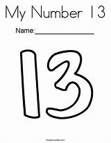 Number Coloring 13 Pages Numbers Worksheets Color Preschool Kids Twistynoodle Template Print Thirteen Activities Fifteen Word Tracing Many Noodle Bugs sketch template