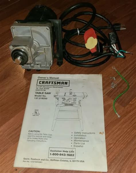sears craftsman  benchtop table  motor rpm rm  switch   picclick ca
