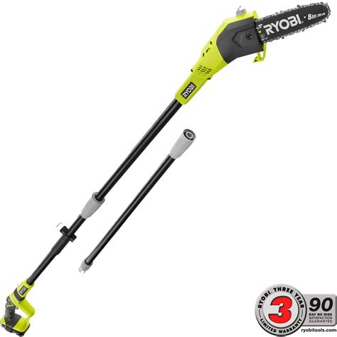 Ryobi One 8 In 18 Volt Lithium Ion Cordless Pole Saw 1 3 Ah Battery