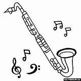 Clarinet Kolorowanki Klarnet Muzyka Instrumenty Clarinete Basowy Colorear Muzyczne Dzieci Darmowe Puzon Clarinets Ugu sketch template