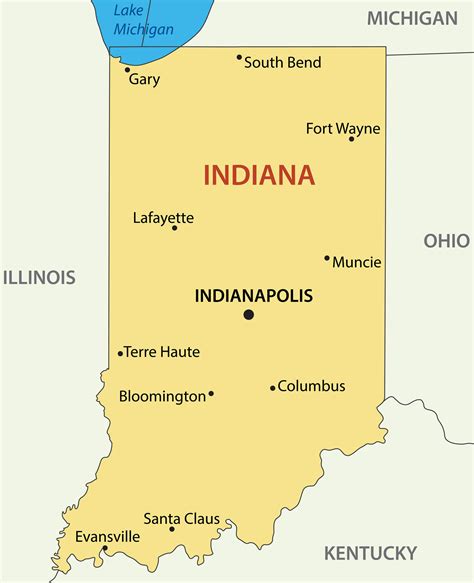 map  indiana guide   world