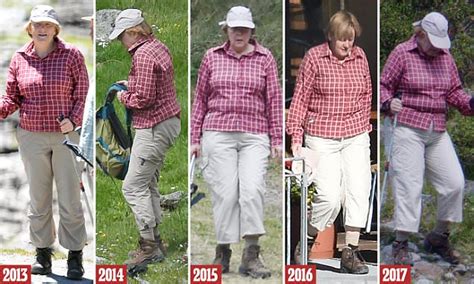 angela merkel wears same holiday outfit 5 years running daily mail online