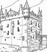 Castle Buildings Architecture Coloring Kb sketch template