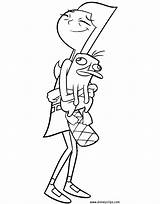Candace Coloring Perry Phineas Ferb Pages Disney Disneyclips Isabella Stacy Hugging sketch template