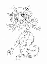 Coloring Pages Fox Girl Aphmau Deviantart Sureya Drawing Girls Chibi Manga Anime Coloriage Late Cute Colouring Color Foxes Printable Drawings sketch template