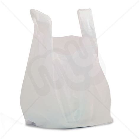 white plastic carrier bag xx micron heavy strength  pcs