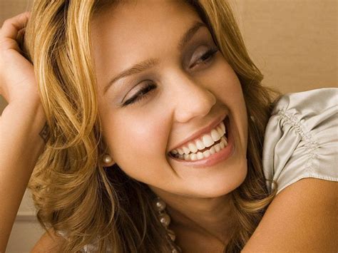 Women Jessica Alba Actress Teeth Laughing Faces Free Wallpaper