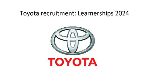 Toyota Recruitment Learnerships 2024 Jobcare