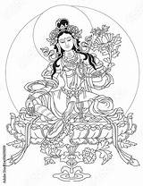 Tibetan Thangka Tara Green Outlines Drawings Google Coloring Line Search Painting Drawing Colouring Hindu Tibet Pages Buddha Tattoos Buddhist Contents sketch template