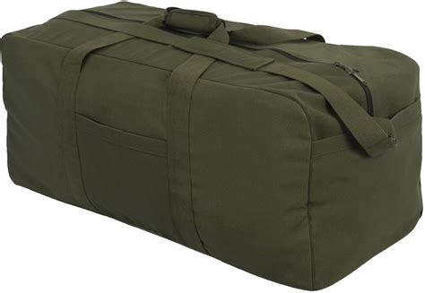 jumbo deluxe  large assault cargo bag carry military duffle  strap