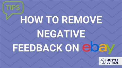 remove negative feedback  ebay youtube