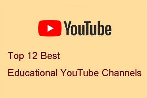 top   educational youtube channels  updated