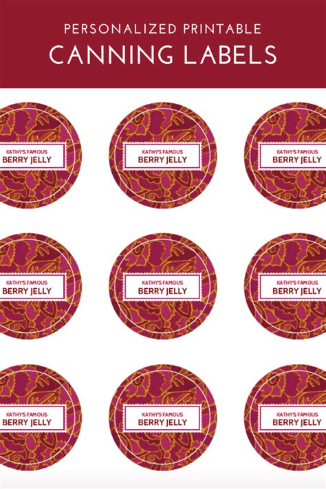 canning label template   cheery colors merriment design