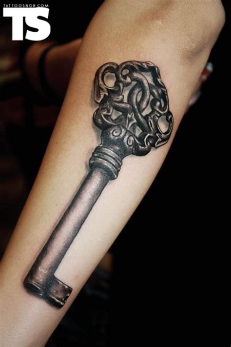 mysterious key tattoo designs   lock