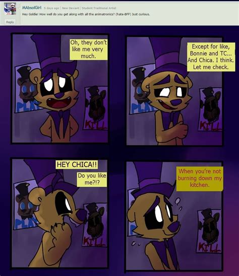 Friends Ask Goldie Anything By Grawolfquinn On Deviantart Fnaf