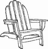 Chairs Adirondack sketch template