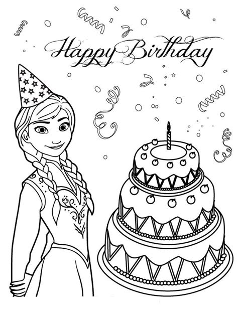 printable birthday cake coloring pages  kids  coloring sheets
