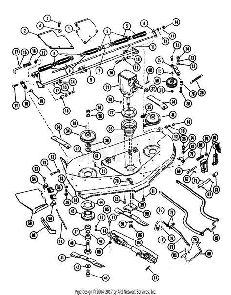 ariens    rotary mower parts diagram  mower  sn