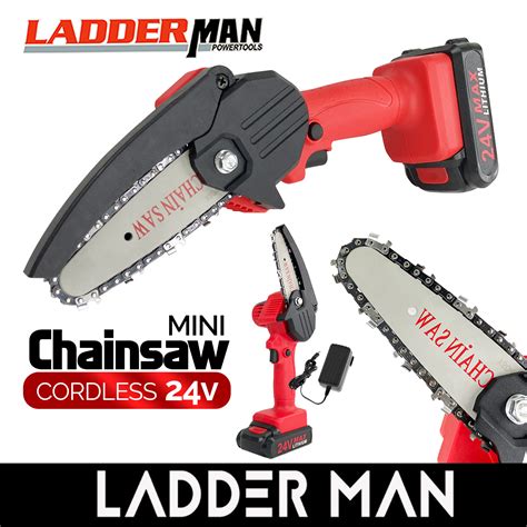 Ldm100 24v 1li Ladderman Mini Chainsaw 4 Inch Cordless Electric