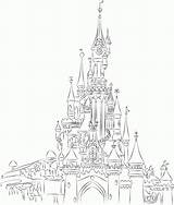 Disney Castle Disneyland Paris Line Coloring Drawing Pages Deviantart Cinderella Outline Da Sketch Simple Coloriage Von Disegni Drawings Getdrawings Chateau sketch template