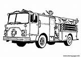 Coloring Truck Fire Pages Firefighter Car Printable Print Color Book sketch template